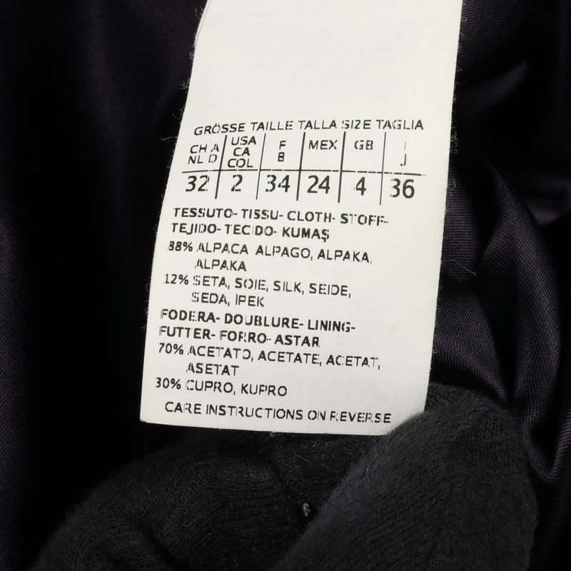 MAX MARA 其他款式 絲綢羊駝毛 海軍藍 二手 女款-4