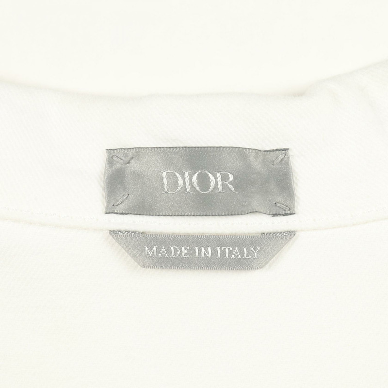 Dior CD 鑽石牛仔外套短版外套 #44 純棉 白色 二手 男款-2