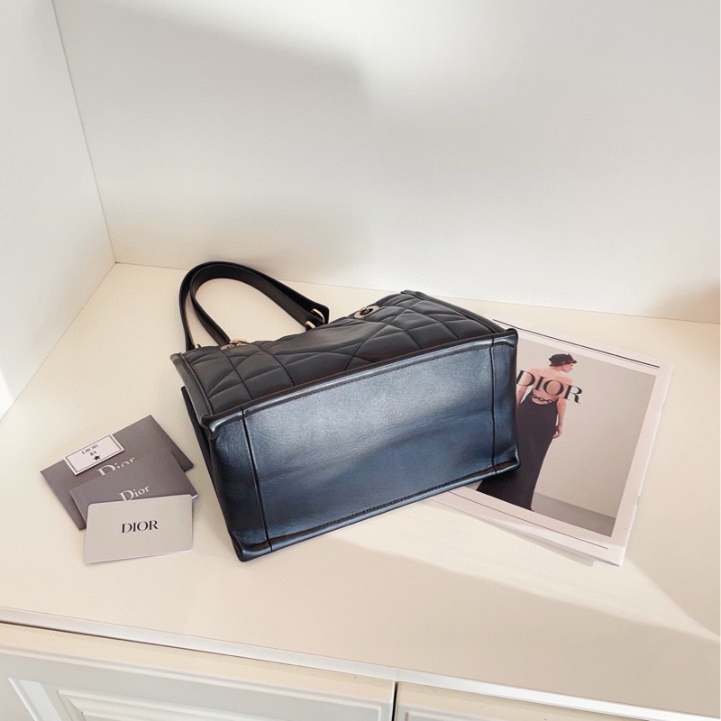 【98新🆕】Dior Essential黑金全皮tote 王炸新款托特包 小號 單肩包手提包-4