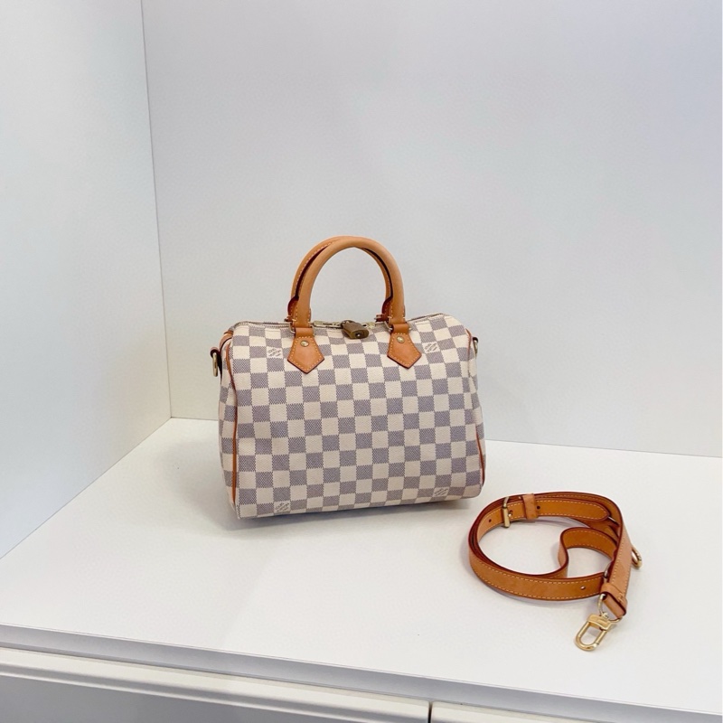 【97新🆕】LV  speedy25枕頭包 Sp25 手提單肩斜挎包-0