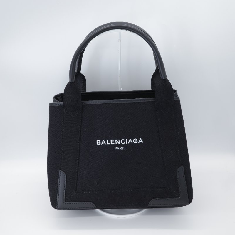 Balenciaga 巴黎世家 Cabas S 黑色 帆布 拼皮 托特包 手提包-1