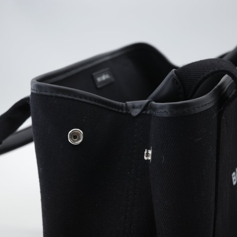Balenciaga 巴黎世家 Cabas S 黑色 帆布 拼皮 托特包 手提包-10