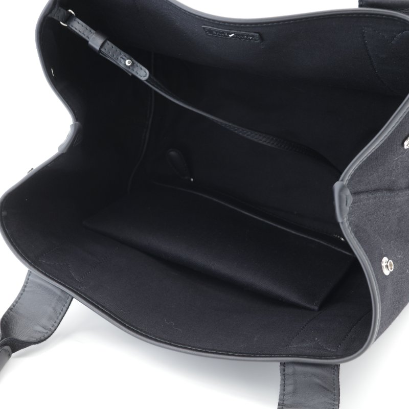 Balenciaga 巴黎世家 Cabas S 黑色 帆布 拼皮 托特包 手提包-13