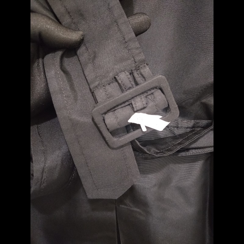 Prada 黑色雙排扣長版外套-11