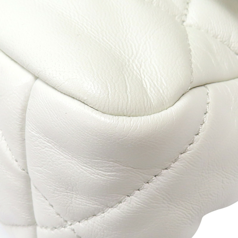 白色 羊皮 CHANEL 19口蓋包 兩用包【CHANEL 香奈兒】 AS1160-11