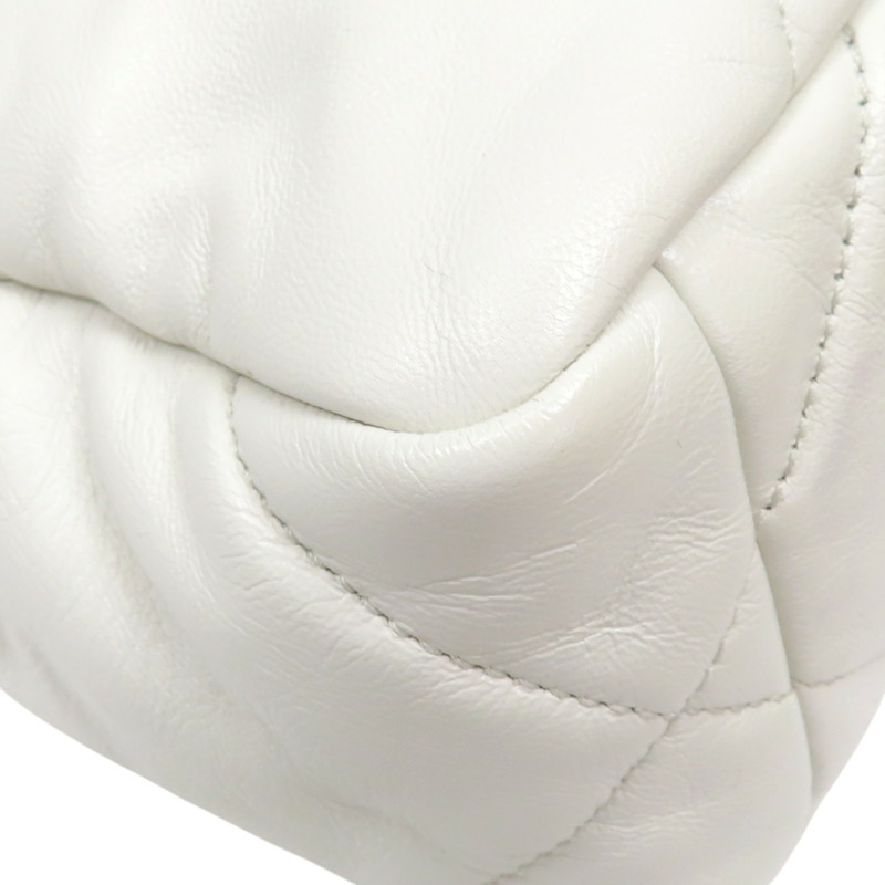 白色 羊皮 CHANEL 19口蓋包 兩用包【CHANEL 香奈兒】 AS1160-12