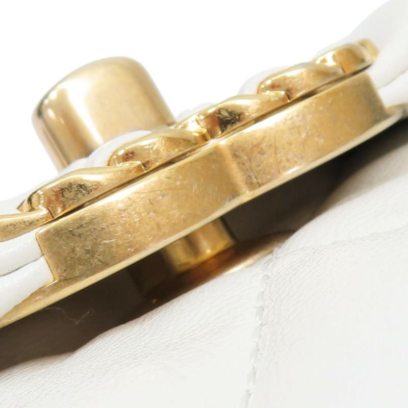 白色 羊皮 CHANEL 19口蓋包 兩用包【CHANEL 香奈兒】 AS1160-14