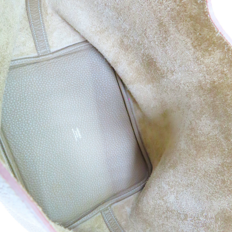 棕色 牛皮 Picotin Lock 22 手提包 Z刻/18/PHW【HERMES 愛馬仕】-5