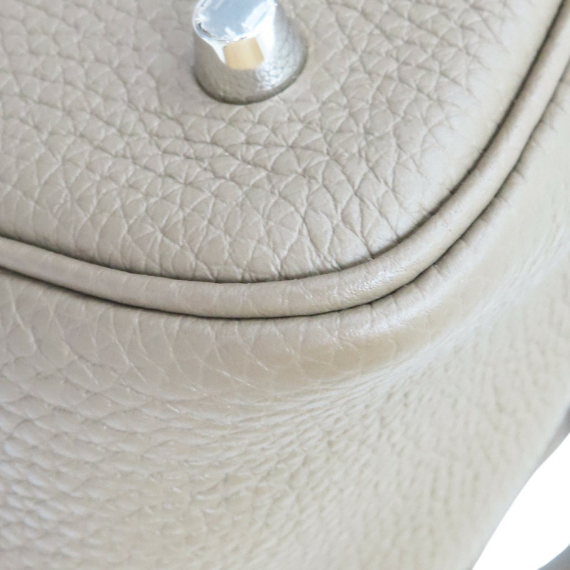 棕色 牛皮 Picotin Lock 22 手提包 Z刻/18/PHW【HERMES 愛馬仕】-12