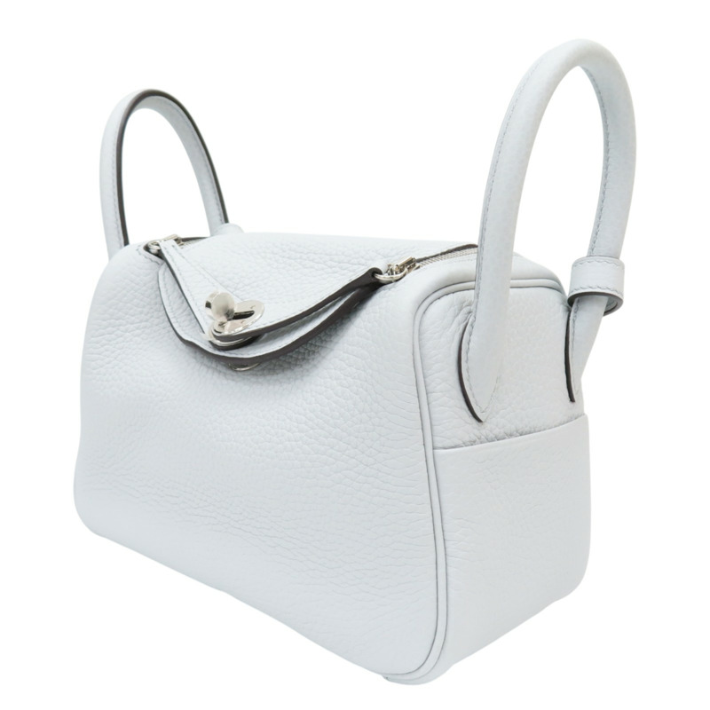 聖杯藍 牛皮 Mini Lindy 肩背包 W刻/08/PHW【HERMES 愛馬仕】-2