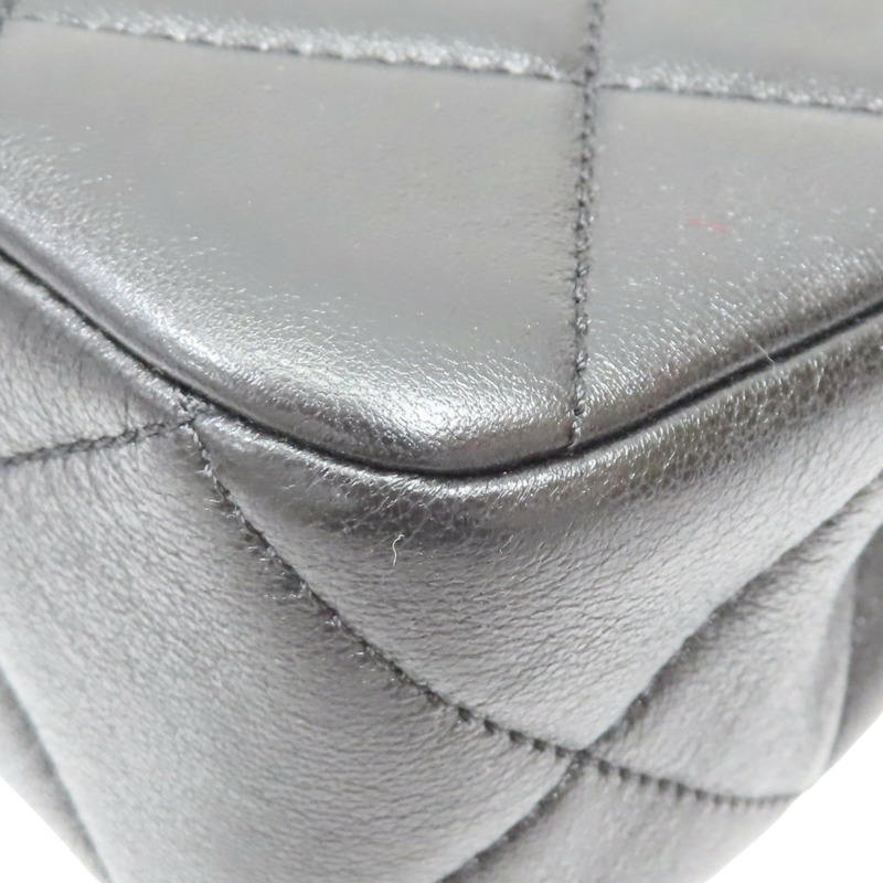 黑色 羊皮 pearl mini flap bag 肩背包【CHANEL 香奈兒】 AS4861-12