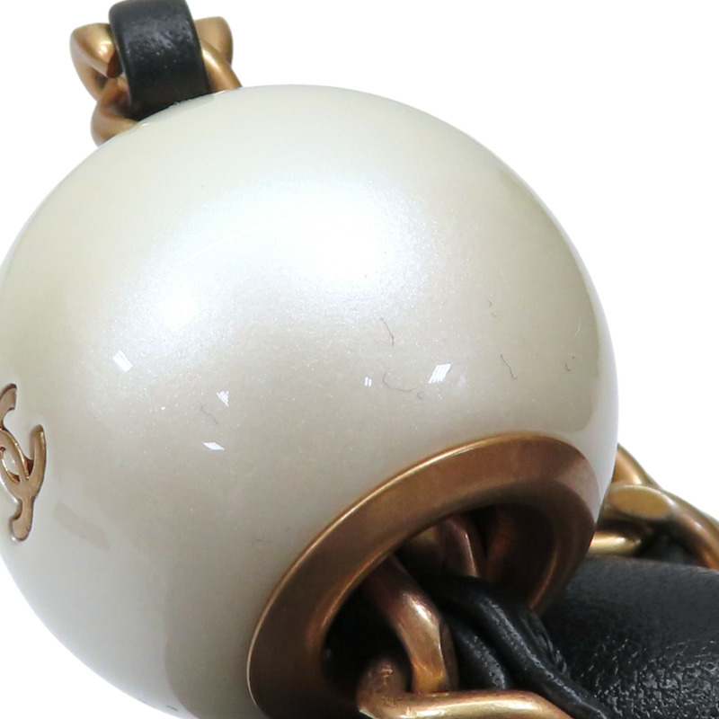 黑色 羊皮 pearl mini flap bag 肩背包【CHANEL 香奈兒】 AS4861-13