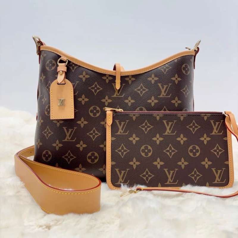 #近新全配🈶25年購證 #全網最低 Lv carryall pm老花斜挎包 芯片款-11