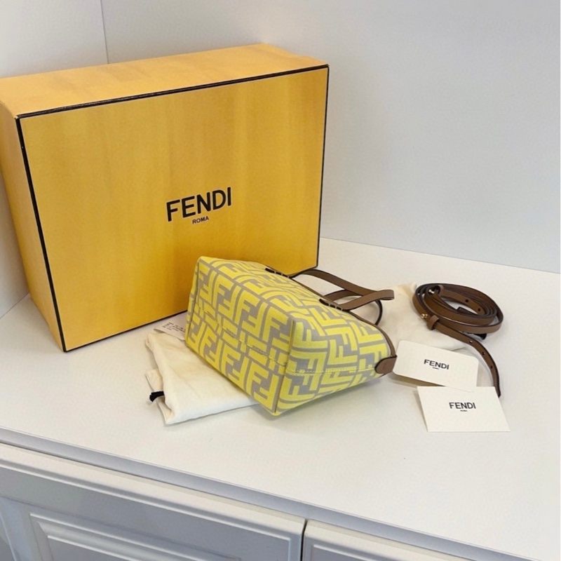 【全新全套🧡帶吊牌🆕】Fendi 新款mini roll老花迷你菜籃子tote 手提包-4