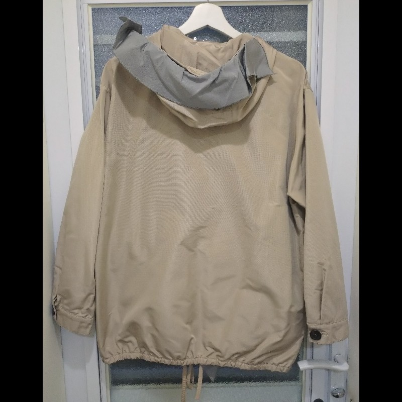 Prada 駝布拉鍊有帽尼龍外套-1