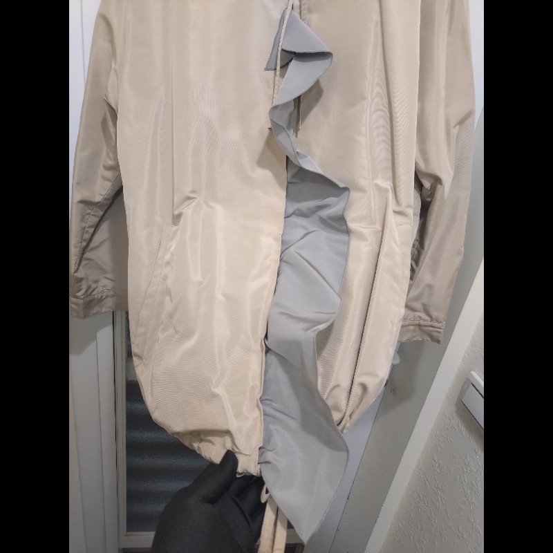 Prada 駝布拉鍊有帽尼龍外套-5