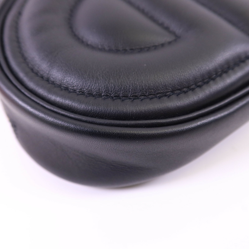 HERMES Swift皮革In The Loop Belt Bag銀扣腰包Noir-12