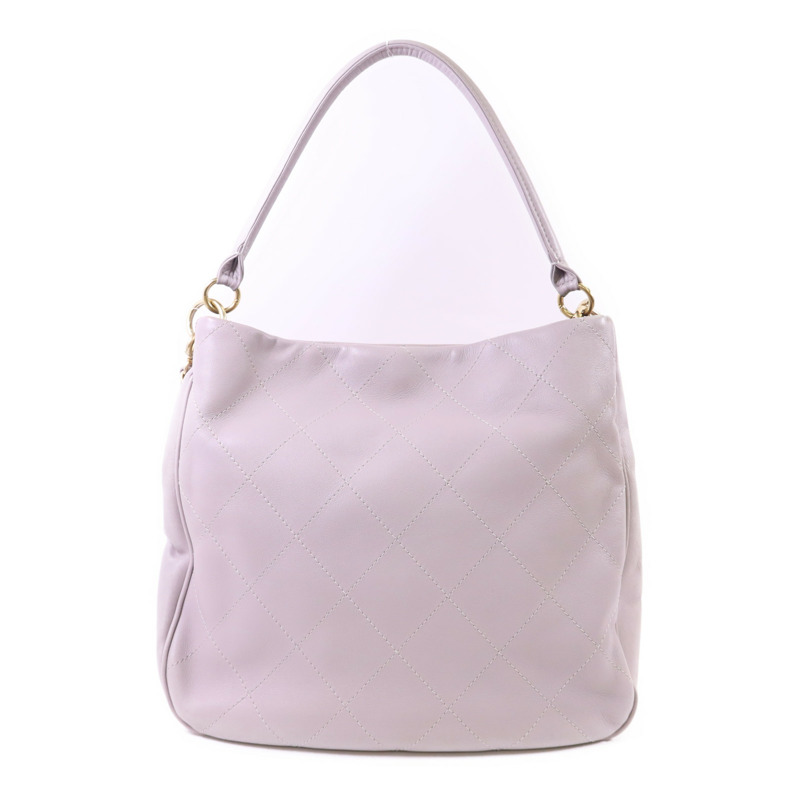 CHANEL 牛皮皮革2 Way Shoulder Bag金扣手挽肩背兩用袋-1