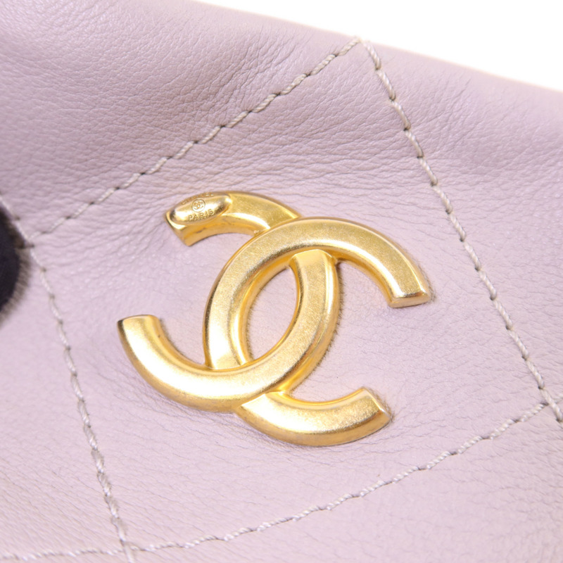 CHANEL 牛皮皮革2 Way Shoulder Bag金扣手挽肩背兩用袋-10