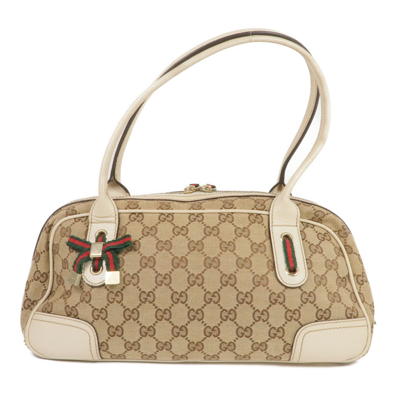 GUCCI 帆布Princy金扣肩背袋/手挽袋-2
