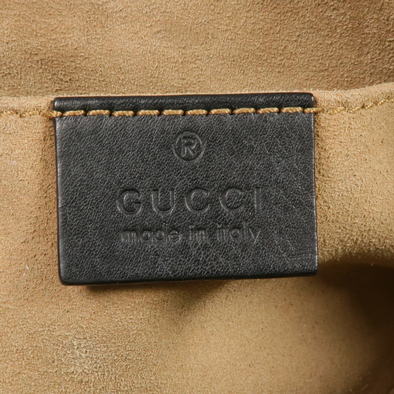 GUCCI 塗層帆布Padlock GG Small金扣肩背袋-5