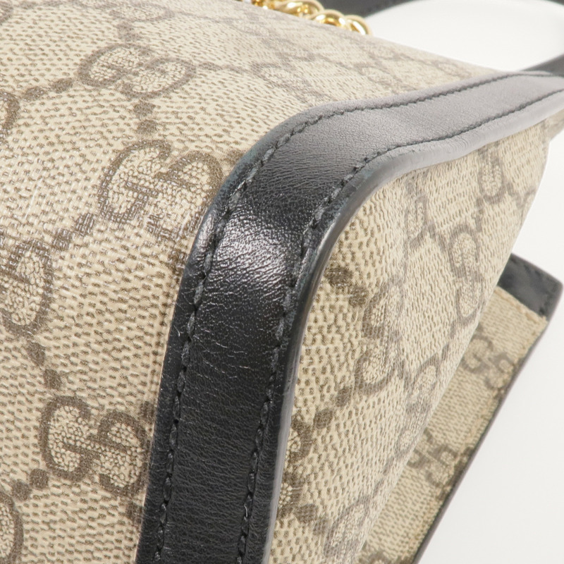 GUCCI 塗層帆布Padlock GG Small金扣肩背袋-11