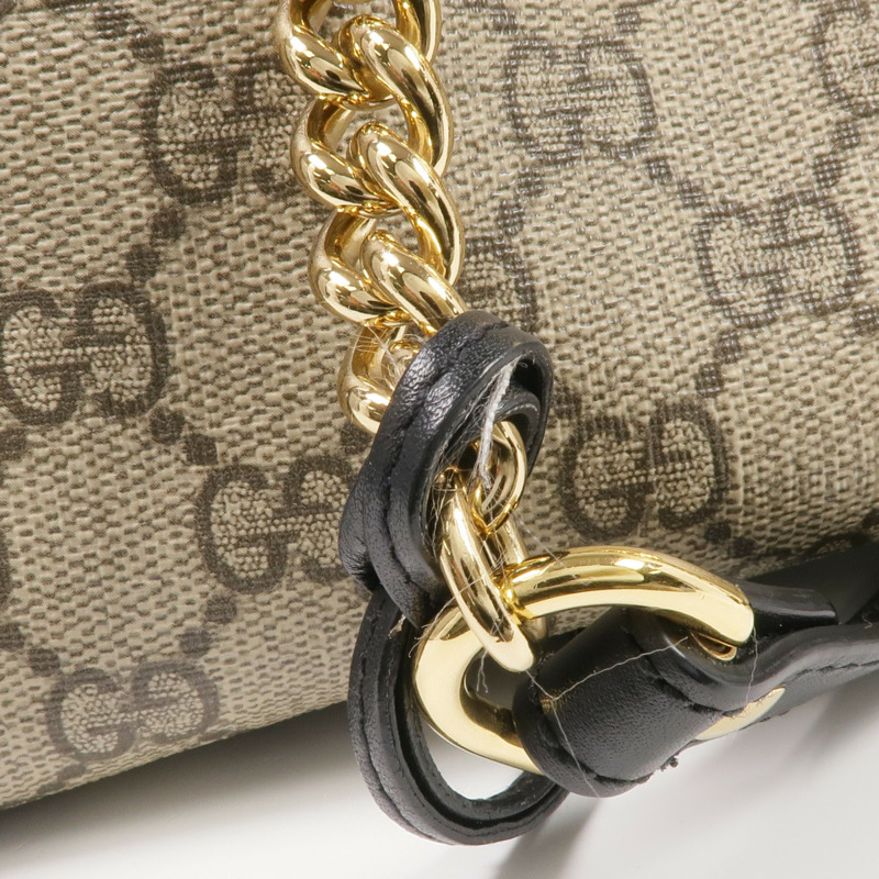 GUCCI 塗層帆布Padlock GG Small金扣肩背袋-13