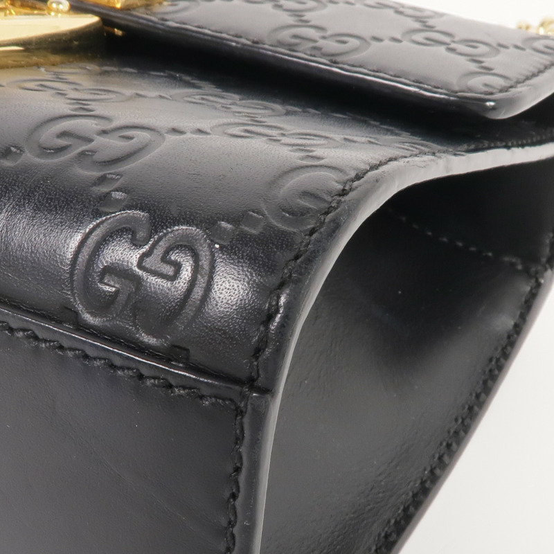 GUCCI 牛皮皮革Padlock Small金扣鏈帶肩背袋-9