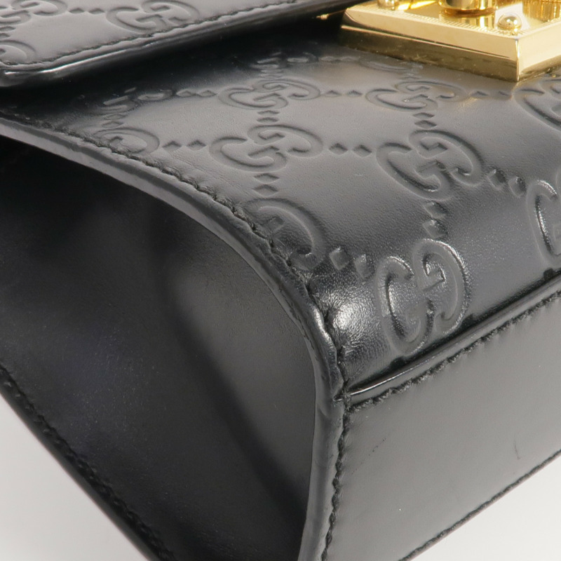 GUCCI 牛皮皮革Padlock Small金扣鏈帶肩背袋-10