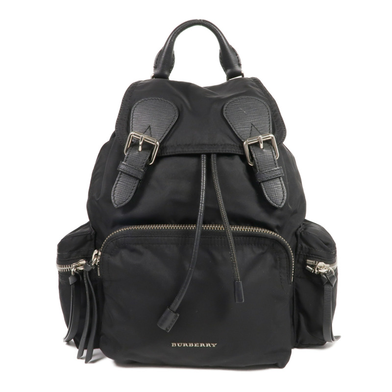 BURBERRY 尼龍Backpack銀扣背包-0