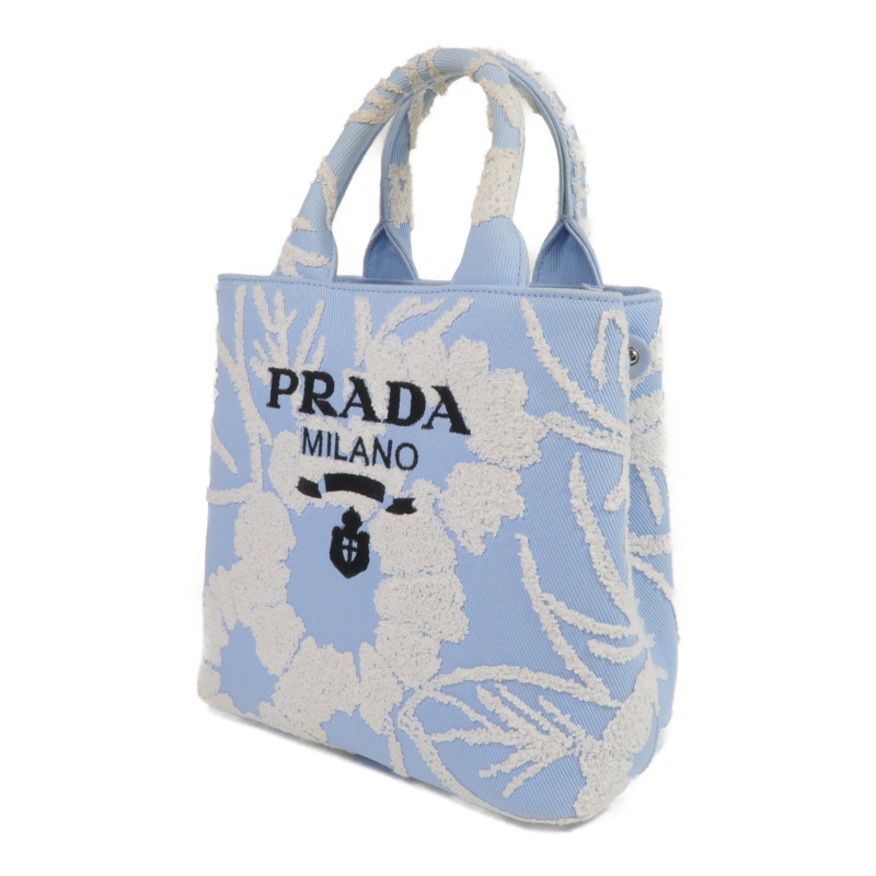 PRADA 帆布Drill Tote銀扣手挽肩背兩用袋-1
