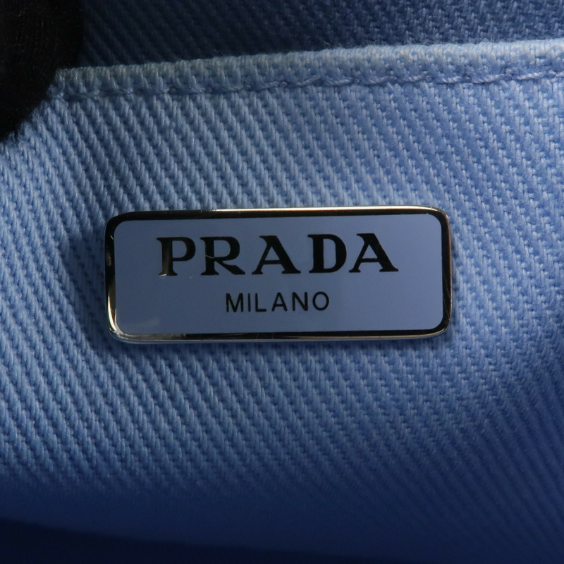 PRADA 帆布Drill Tote銀扣手挽肩背兩用袋-5
