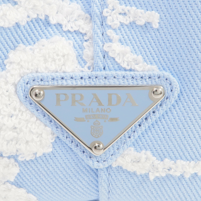 PRADA 帆布Drill Tote銀扣手挽肩背兩用袋-8