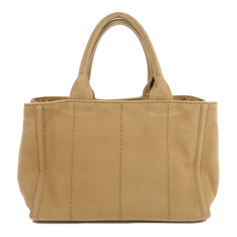 PRADA 帆布Prada Canapa Tote Bag金扣手挽肩背兩用袋-2