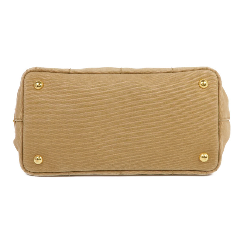 PRADA 帆布Prada Canapa Tote Bag金扣手挽肩背兩用袋-3