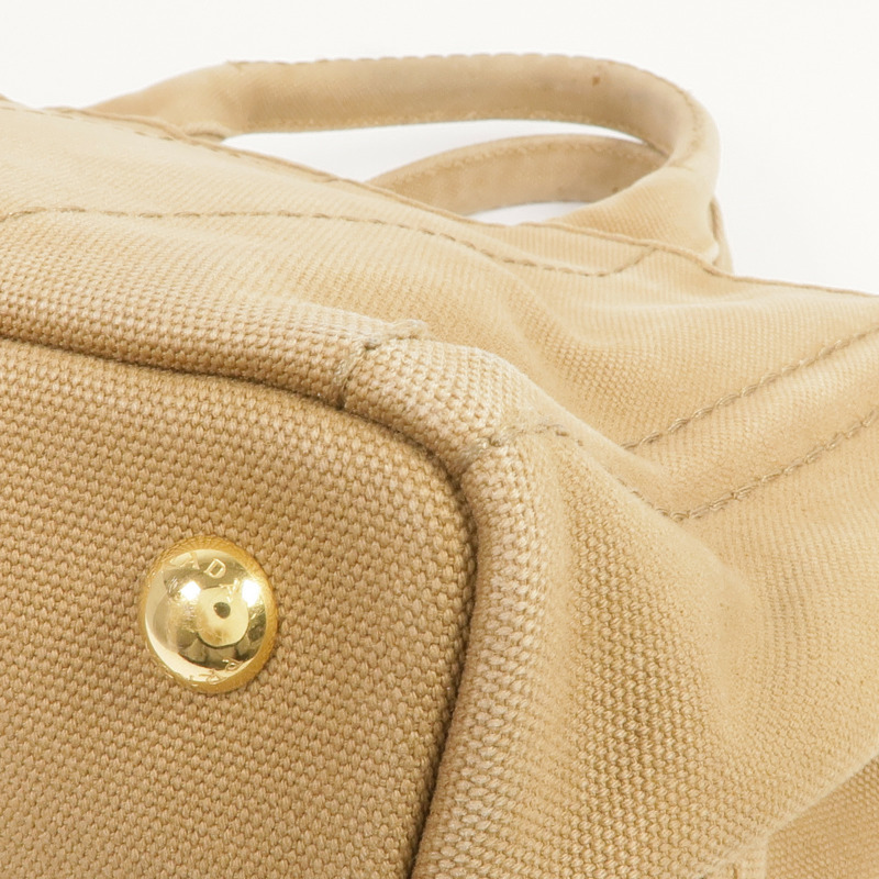 PRADA 帆布Prada Canapa Tote Bag金扣手挽肩背兩用袋-11