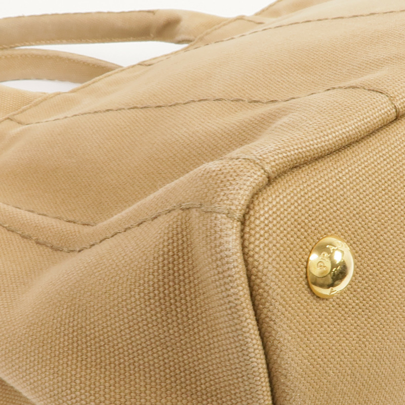PRADA 帆布Prada Canapa Tote Bag金扣手挽肩背兩用袋-12