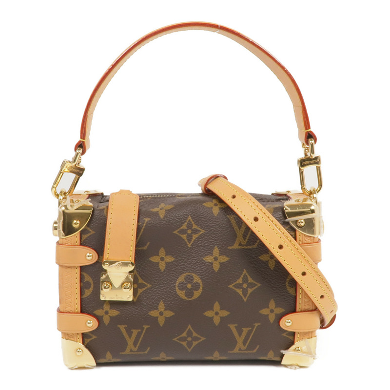 LOUIS VUITTON Monogram Side Trunk PM金扣手挽肩背兩用袋-0