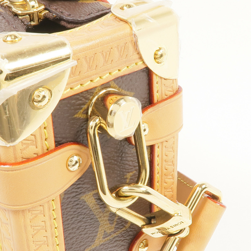 LOUIS VUITTON Monogram Side Trunk PM金扣手挽肩背兩用袋-12