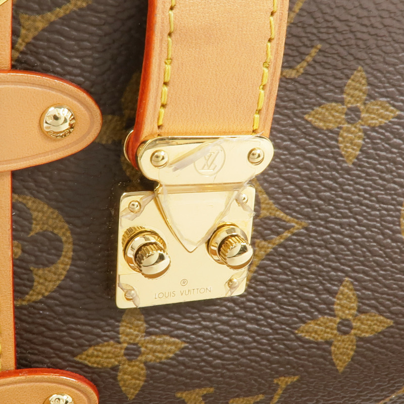 LOUIS VUITTON Monogram Side Trunk PM金扣手挽肩背兩用袋-14