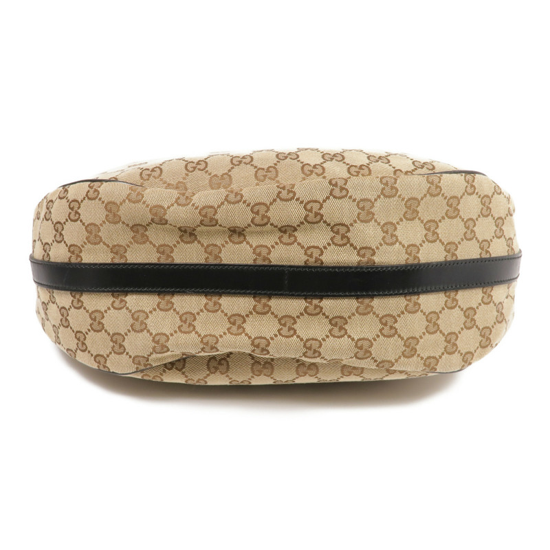 GUCCI 帆布GG Hobo Bag金扣肩背袋-3