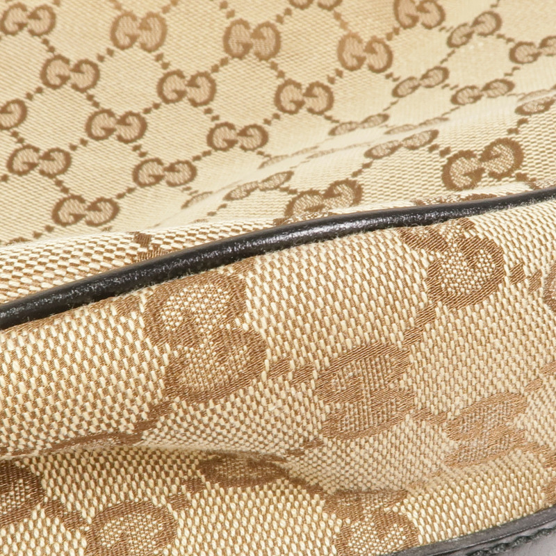 GUCCI 帆布GG Hobo Bag金扣肩背袋-10