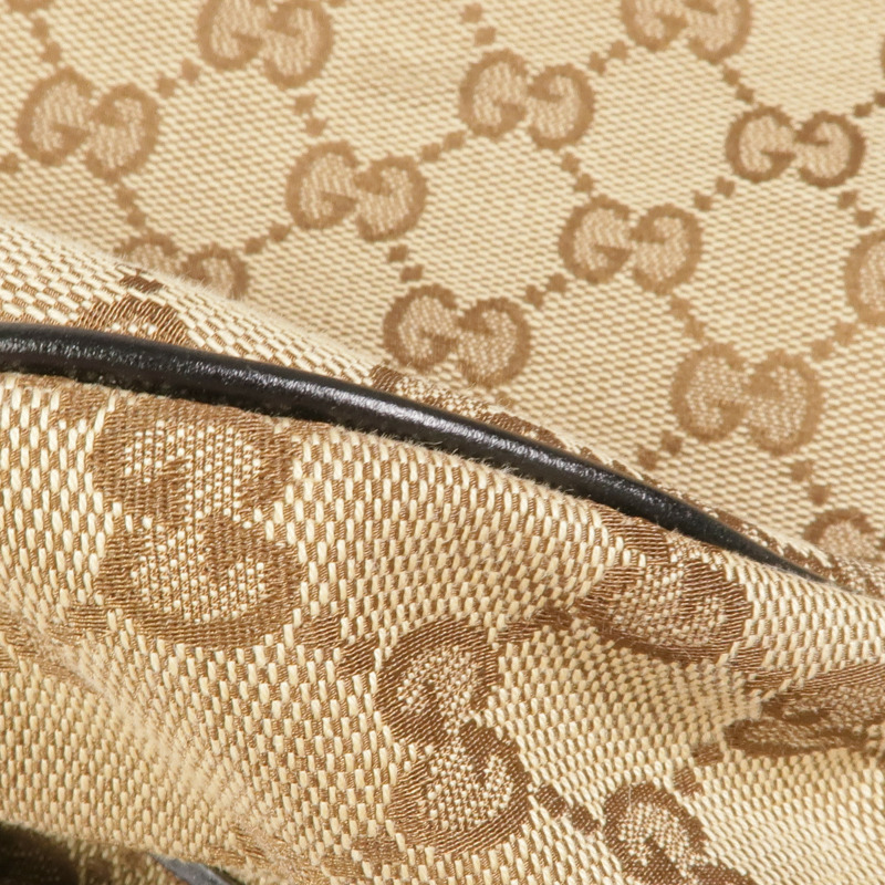 GUCCI 帆布GG Hobo Bag金扣肩背袋-12