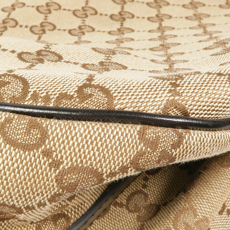 GUCCI 帆布GG Hobo Bag金扣肩背袋-13