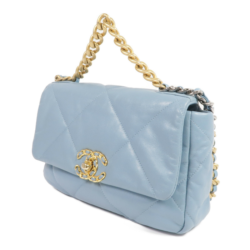 CHANEL 羊皮皮革C19 Small手挽肩背兩用袋-1