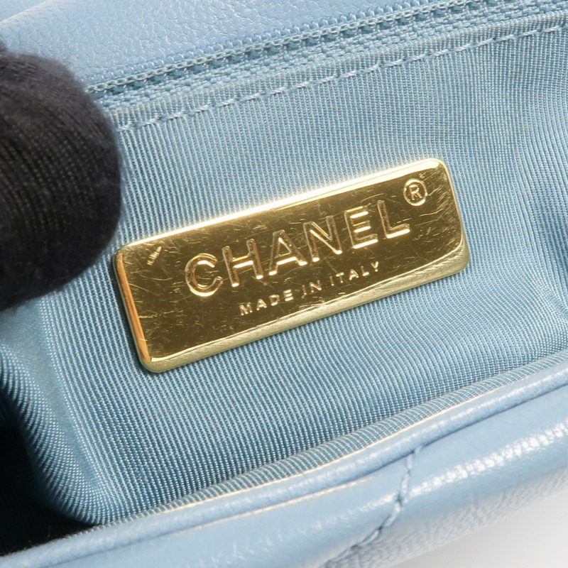 CHANEL 羊皮皮革C19 Small手挽肩背兩用袋-5