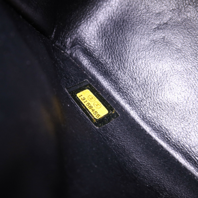 CHANEL 牛皮皮革Large Classic銀扣鏈帶肩背袋-8