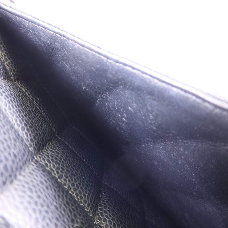 CHANEL 牛皮皮革Large Classic銀扣鏈帶肩背袋-21