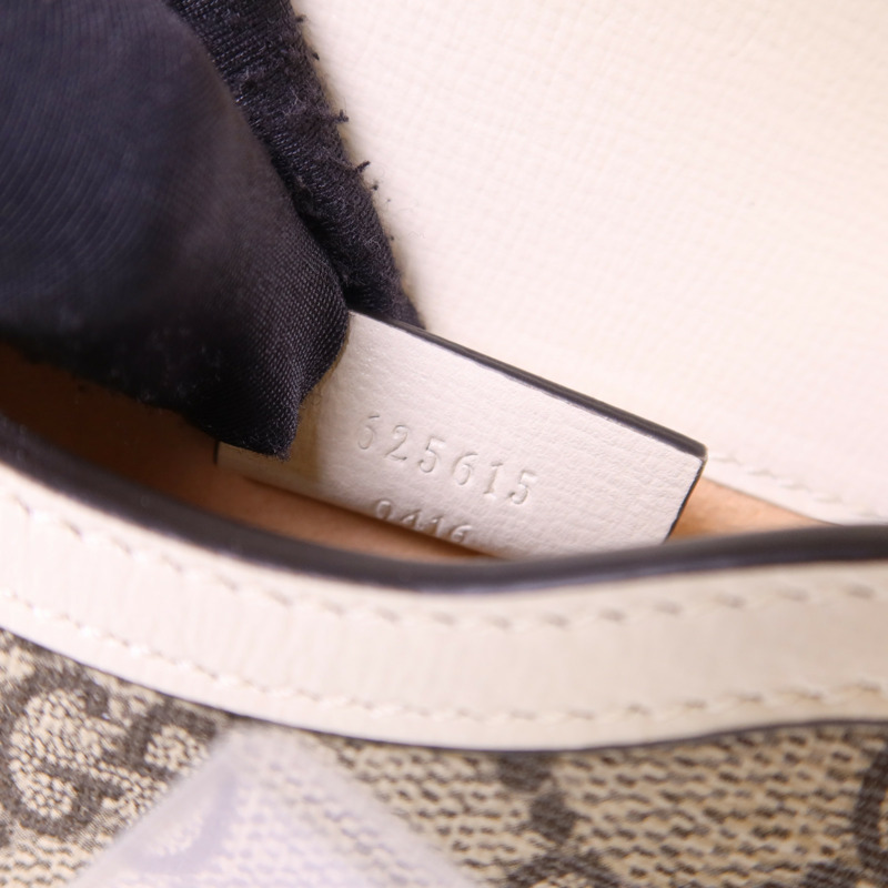 GUCCI 塗層帆布Horsebit 1955 Mini金扣肩背袋-7