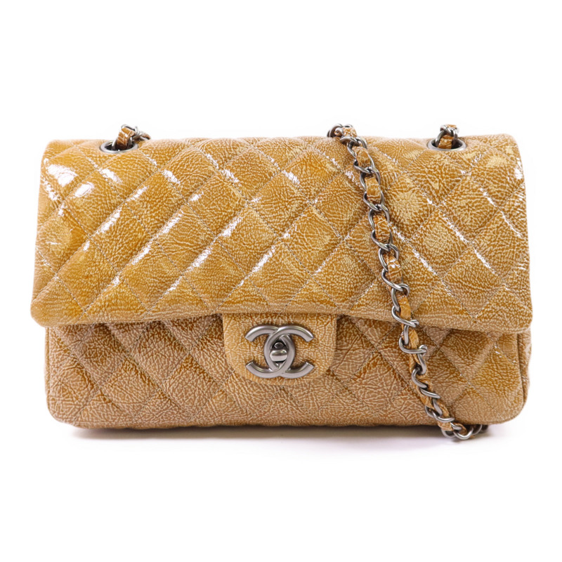 CHANEL 牛皮皮革Shoulder Bag銀扣鏈帶肩背袋-0